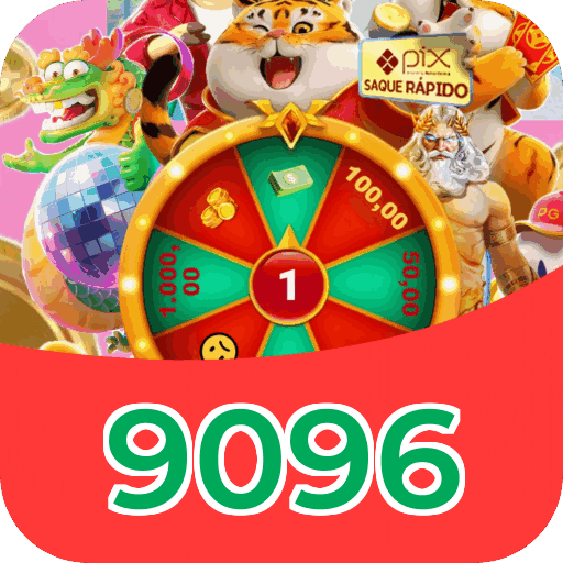 Interface do aplicativo 9096 mostrando jogos disponíveis no iOS e Android